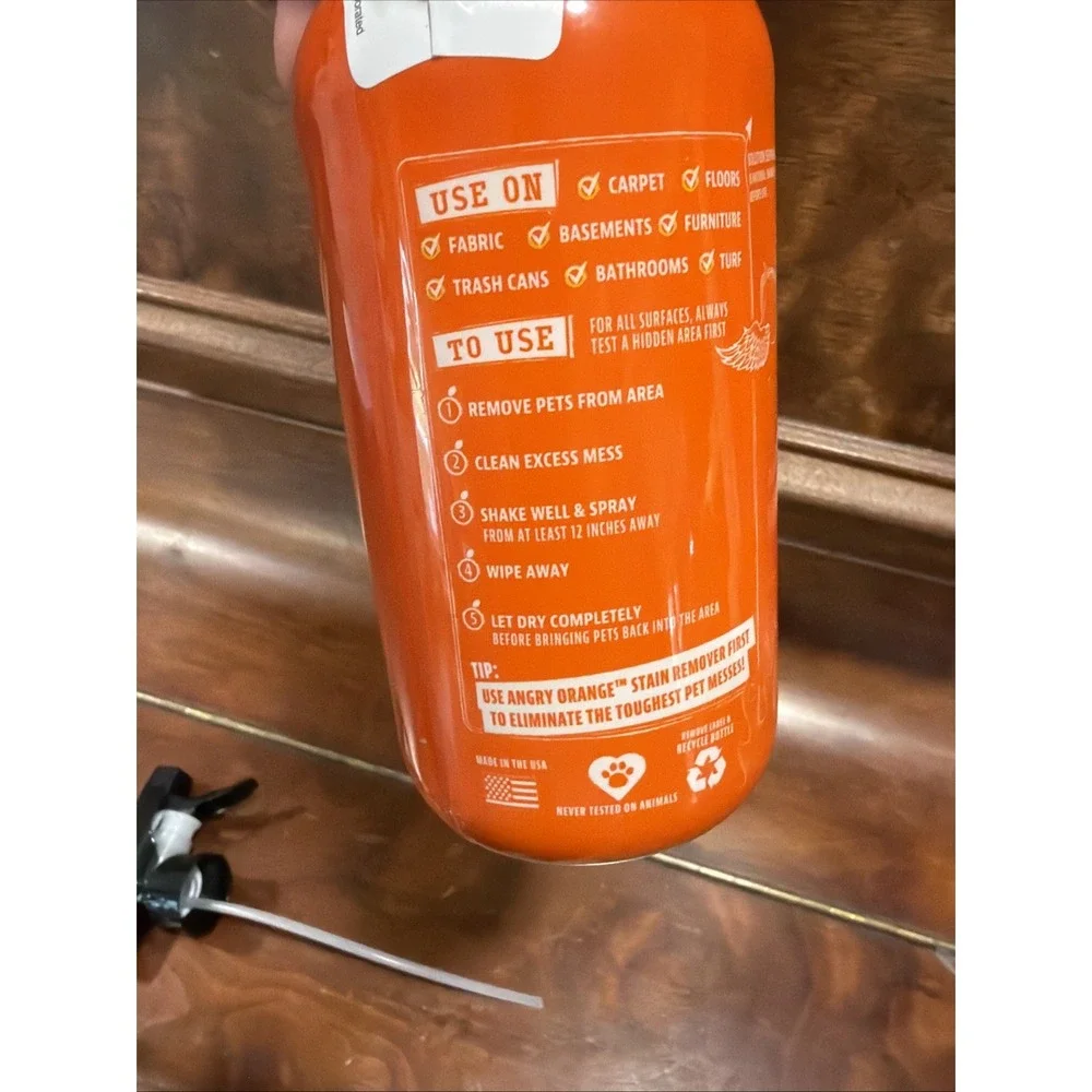 ANGRY ORANGE Pet Odor Eliminator for Dog and Cat Urine, Carpet 24oz, orange